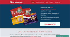 Desktop Screenshot of customprintedscratchoffcards.com